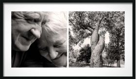 Ernest and Clarice - portrait of elderly couple with fascinating old tree