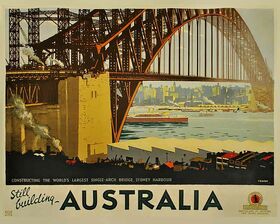 Australia,_Still_Building - Vintage Travel Poster