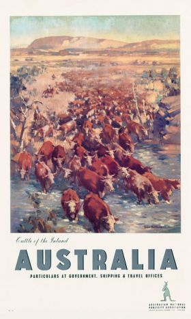 Australian Vintage Travel Posters: James Northfield art for sale to buy