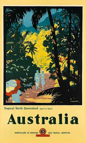 Australia, North Queensland - Vintage Travel Poster by James Northfield