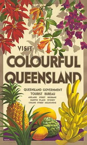Colourful_Queensland - Vintage Travel Poster
