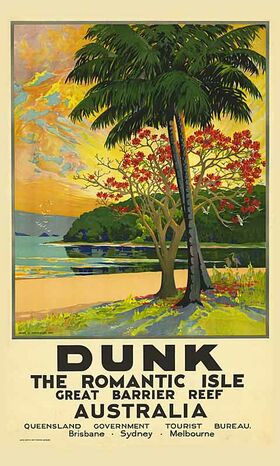 Dunk,_The_Romantic_Isle - Vintage Travel Poster