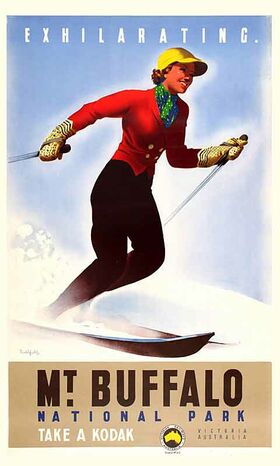 Exhilarating_Mt_Buffalo - Vintage Travel Poster by James Northfield