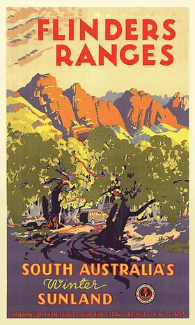 Flinders_Ranges - Vintage Travel Poster
