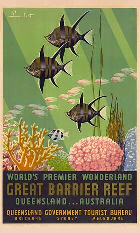 Great_Barrier_Reef,_Wonderland - Vintage Travel Poster