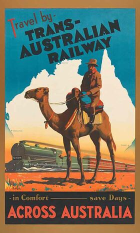 Trans-Australian_Railway Vintage poster