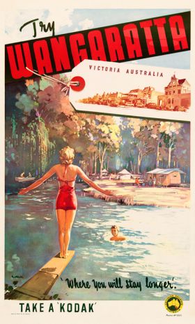 Wangaratta - Vintage Travel Poster by James Northfield