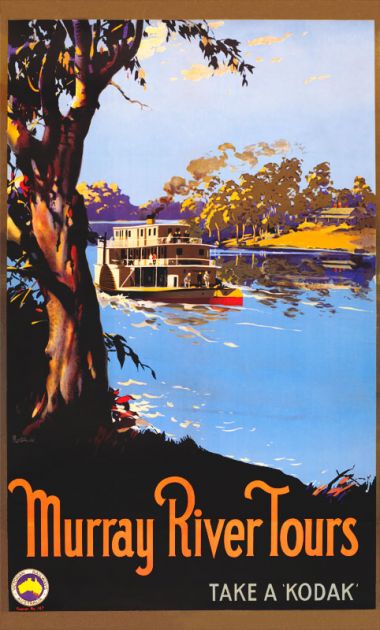Murray River Tours - Vintage Travel Poster by James Northfield