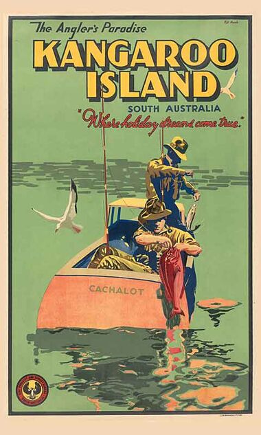 Kangaroo_Island - Vintage Travel Poster