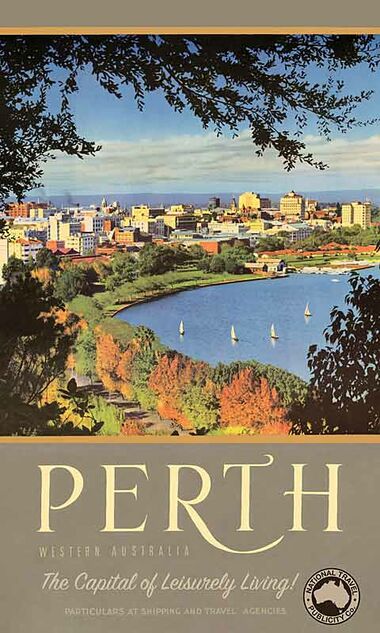Perth,_Capital_of_Leisurely_Living - Vintage Travel Poster