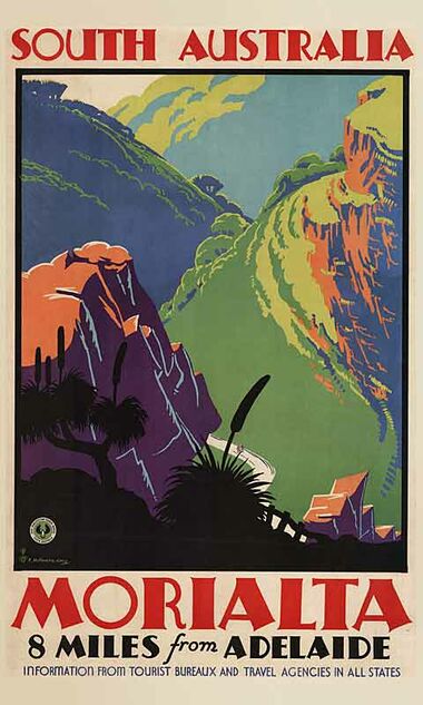 South Australia, Morialta - Vintage Travel Poster