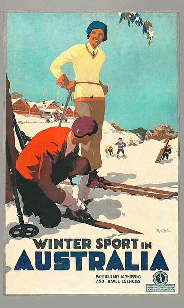 Winter_Sport_in_Australia Vintage poster